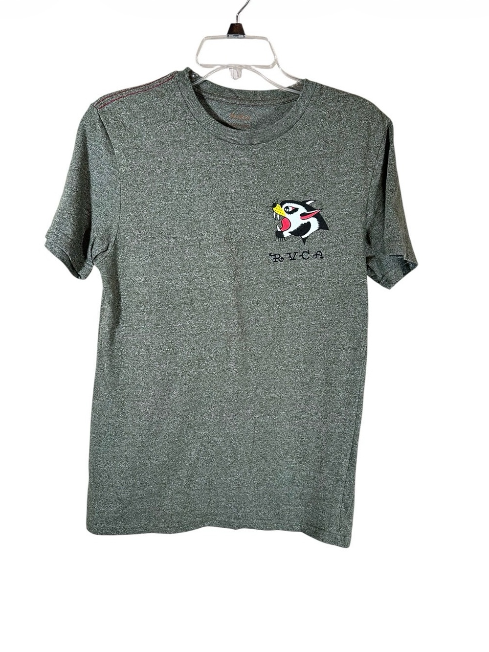 RVCA Artist Network olive green contrast stitching t-shirt men’s medium
